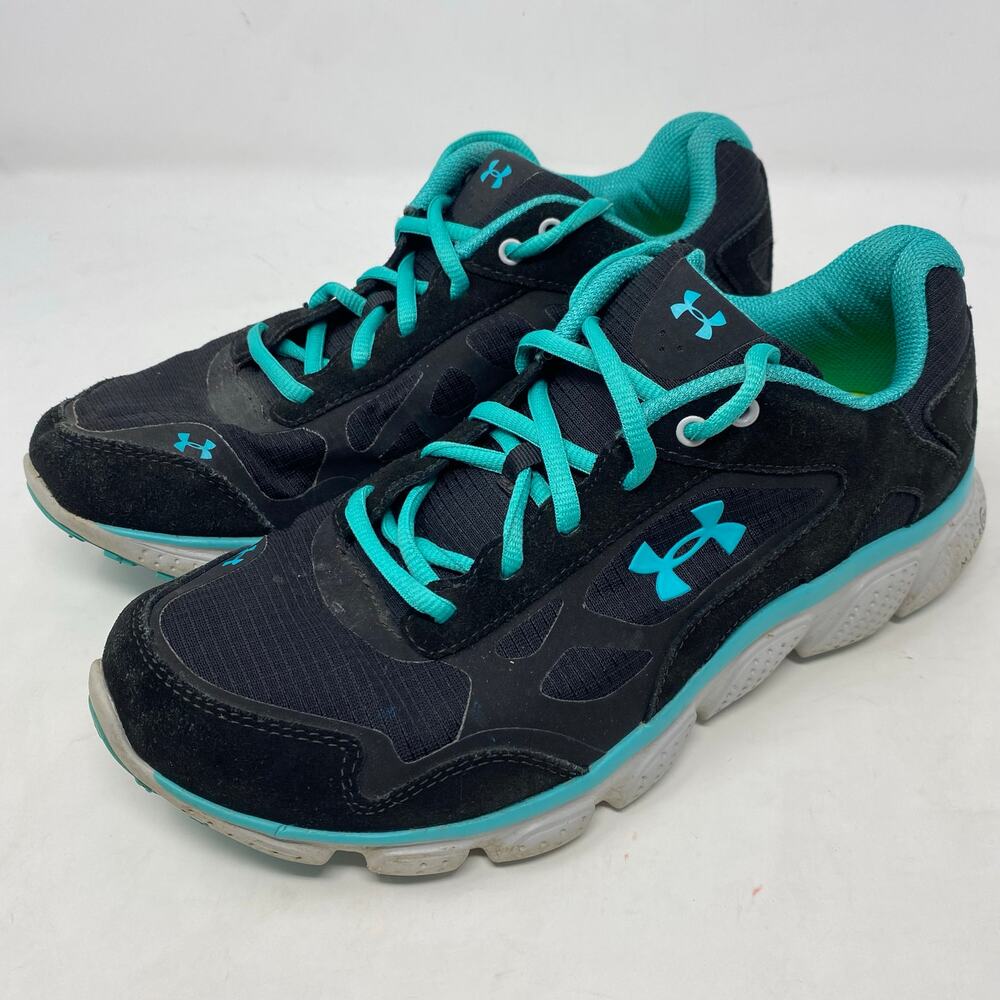 Under Armour UA Thrill Running Shoes Black Teal Womens Size 8.5